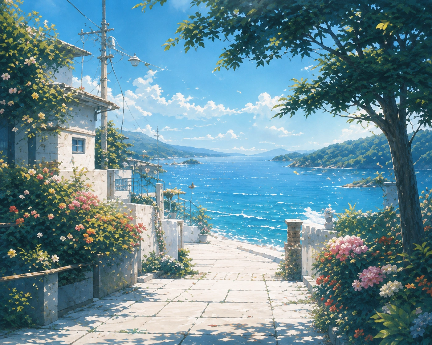 海へ下る島の坂道